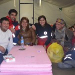 4 red halfmoon tent