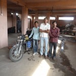 2 the garage and my rajasthani (middle) and nepali (right hand side) friends