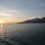 approaching Koh Chang at sunrise