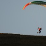 first flights at the practice hill on monday evening