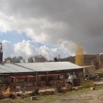 lunchbreak at our favourite place - notice the clouds.