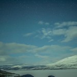moonlight night in Abisko - can u see the glimpse of the Aurora in the sky?