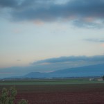 view to the south in the evening