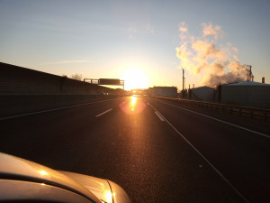 Am Weg zum Flughafen